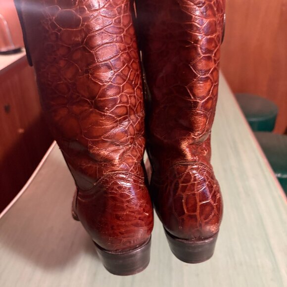 Mens Veari Buitre Alligator Western Mexico Cowboy Boots Mex 27.5 US 8.5 - Picture 4 of 9